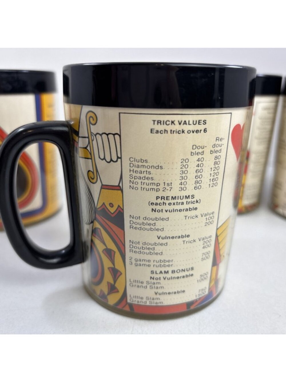 Thermo-serv Bridge Card Game Rules Cups 4 Ace King Queen Jack Plastic 1976 Vtg - Picture 2 of 6